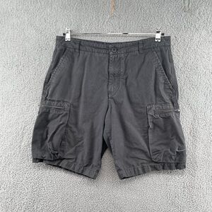 NIKE men's gray woven cargo shorts Size 34